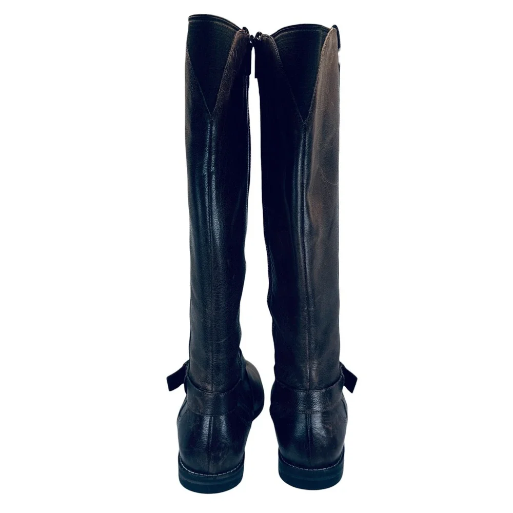 Cole Haan Nike Air‎ Riding Boots Women's 7.5B Brown Leather Equestrian Chic